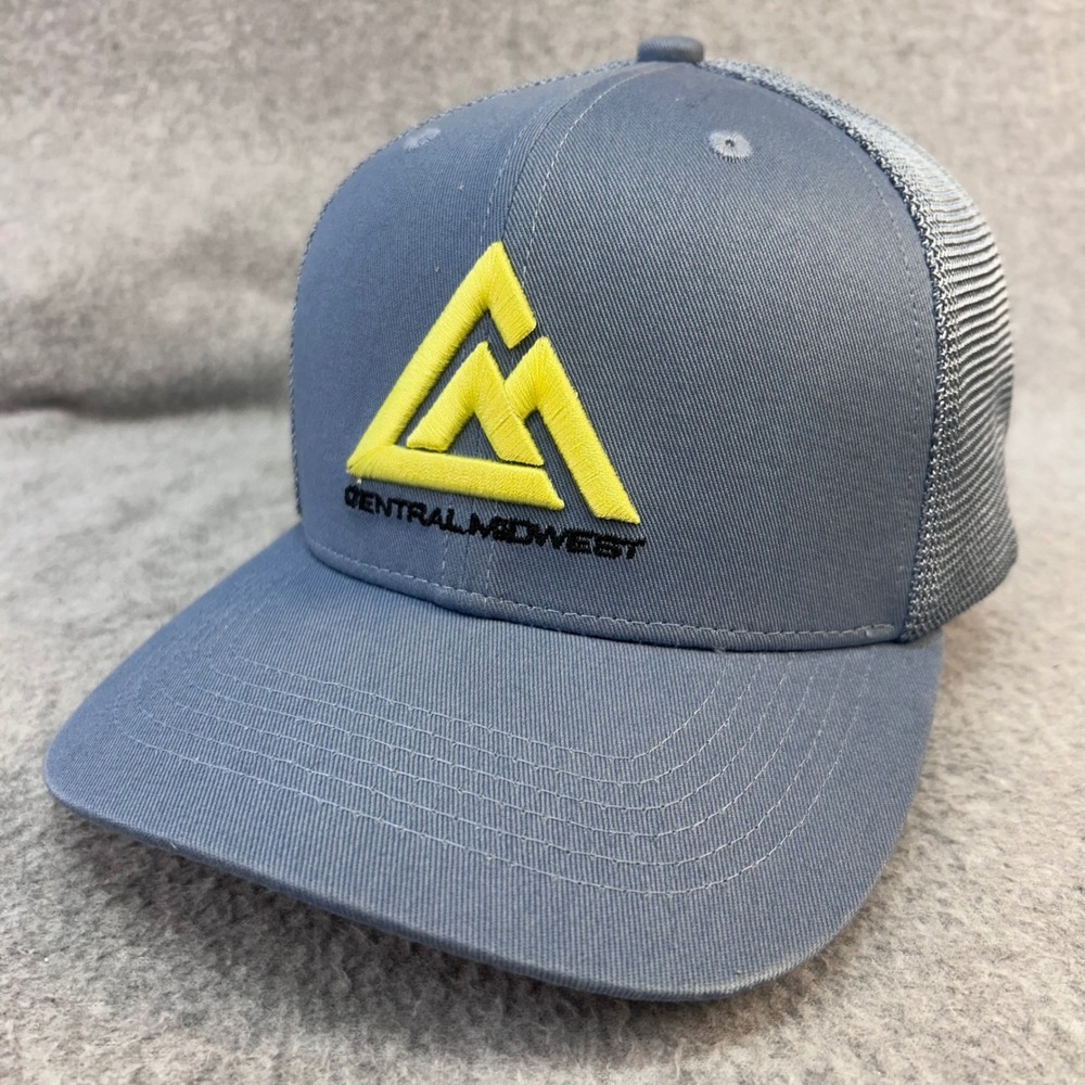 Central Midwest Logo Mens Blue Rainbow Headwear Trucker Snapback Hat OSFA
